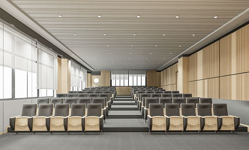 Modern conference hall lecture hall amphitheatre 3d model