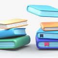 Colorful Electronic Gadgets Like E Readers And Tablets Stacked And Floating