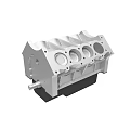 Aluminum Alloy Automotive Engine Block With Precision Cylinder Bores And Structural Design