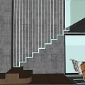 Modern Public Office Space Interior Design With Wooden Bookshelves Desks And Chairs