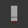 ABB White Circuit Breaker Electrical Device With Red Switch For Protection 3d model