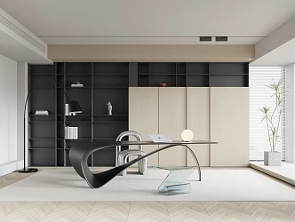 Modern study 3d model