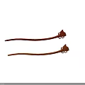 Elegant Brown Hairpins With Butterfly Design Women Fashion Jewelry Accessory Piece
