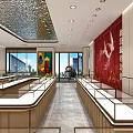 Elegant Jewelry Store Exterior Design With HDX Sign Warm Lighting And Glass Display Windows
