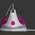Grundig Modern White And Pink Electric Iron With Power Cord Design