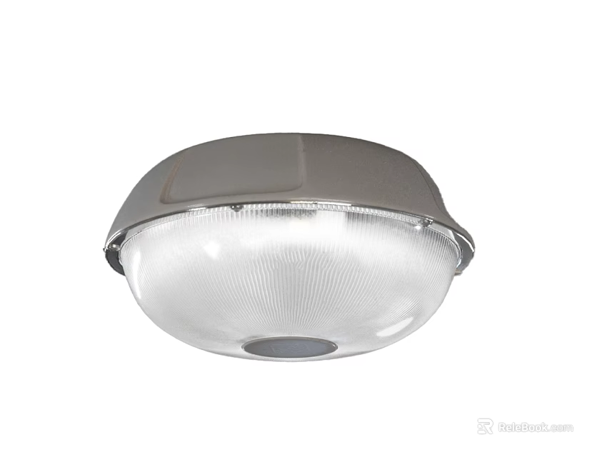 Modern Ceiling Light With Silver Metal Frame And Transparent Glass Shade 3d model 