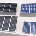 Different Types of Solar Panels Displayed on White Background Surface