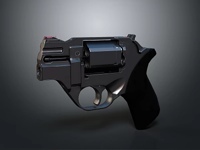 Modern revolver revolver pistol semi-automatic pistol 3d model Modern revolver revolver pistol semi-automatic pistol 3d model