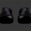Pair Of Black Formal Leather Shoes With Lace Up Design And Shiny Upper