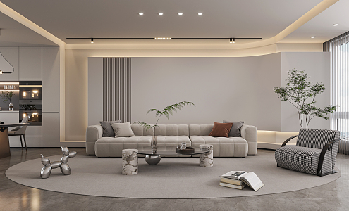 modern living room 3d model