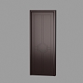 Light Luxury Solid Wooden Door 3d model