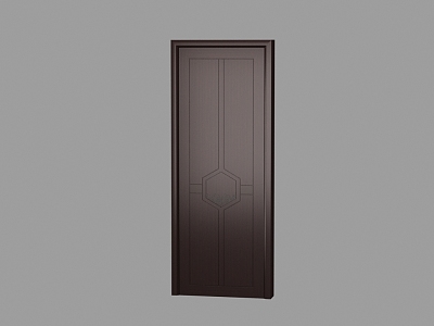 Light Luxury Solid Wooden Door 3d model