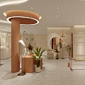 Modern Clothing Store Interior With Clothing Racks Mannequins And Green Plants