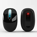 Modern Black Wireless Computer Mice With Sleek Surface And Ergonomic Design 3d model