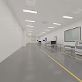 Modern Industrial Workshop Interior With Neatly Arranged Production Line Equipment And Yellow Dividing Lines