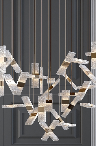 Light Luxury Crystal Chandelier 3d model