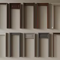 Various Style Door Frames In Different Colors For Home Renovation Projects 3d model