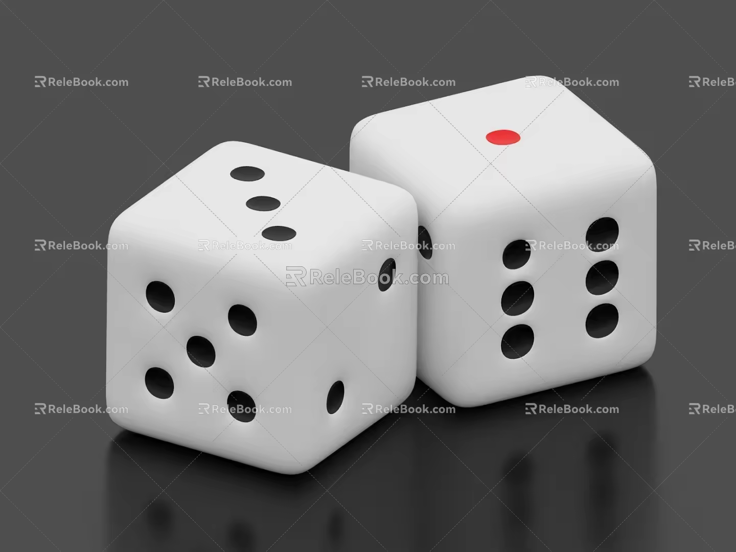 Dice color random props entertainment equipment 3d model