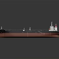 Large Oil Tanker Marine Vessel With Green Deck And Red Hull Structure
