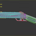 Silver Tactical Pistol 3D Rendered Design With Ventilation Holes And Modern Structure
