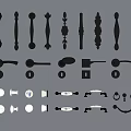 Stylish Door Handles In Various Designs With Black And White Finishes