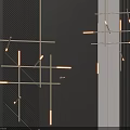 Modern Minimalist Chandelier Featuring Geometric Line Design For Contemporary Interiors