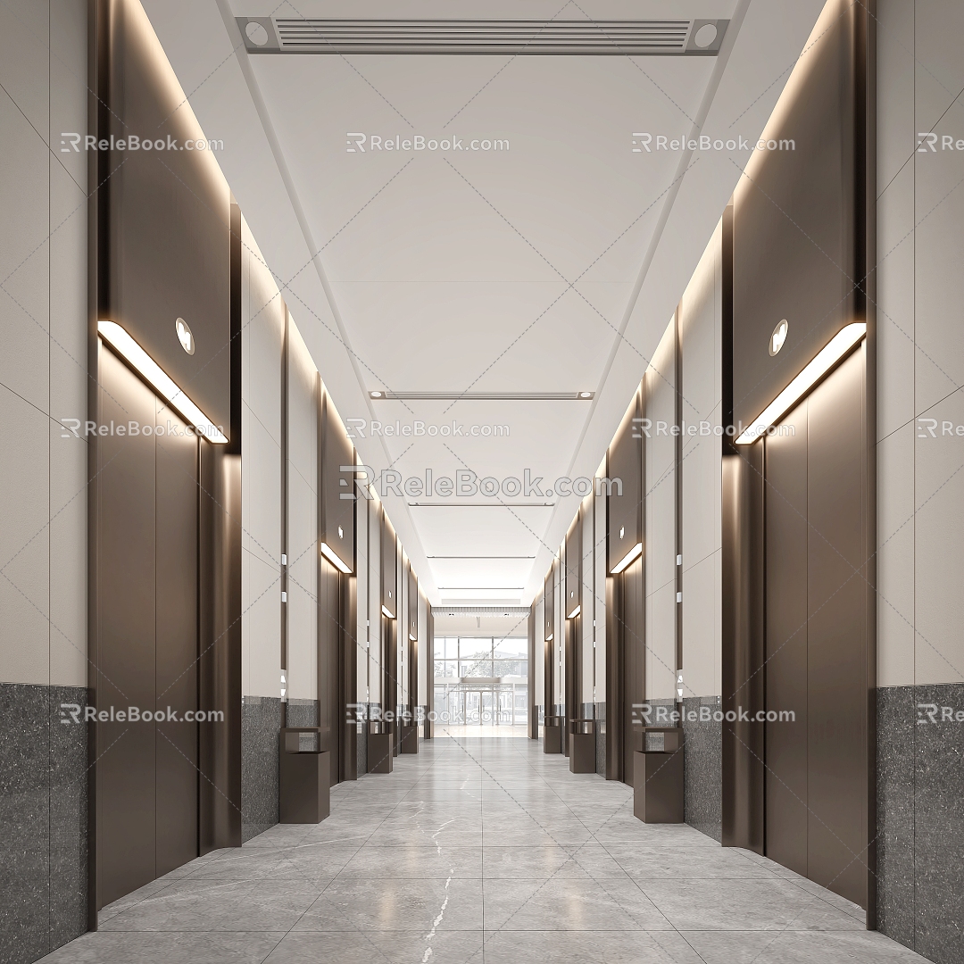 Modern Elevator Hall Elevator Away Lobby Elevator 3d model