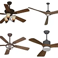 Various Stylish Ceiling Fans With Different Blade Designs And Light Features