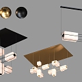 Modern Simple Light Luxury Chandelier Chandelier Simple Light Luxury Chandelier 3d model