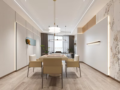 Modern Mahjong Room 3d model