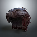Realistic Human Head 3D Sculpture With Detailed Hair Texture and Strands Design