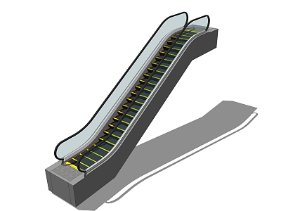 Modern Elevator Escalator 3d model