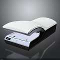 Modern Flatbed Scanner White And Black Design For Office Document Scanning Electronic Device 3d model