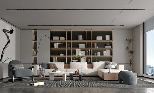 modern living room 3d model