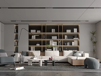 modern living room 3d model