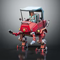 Modern robot machine car mechanical car mechanical armor 3d model