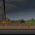Yellow Industrial Crane With Heavy Duty Reel And Machinery Components