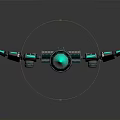 Futuristic Cosmic Spaceship Design With Glowing Blue Engine And Detailed Structure