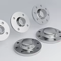 Stainless Steel Industrial Flanges With Multiple Holes And Different Designs 3d model