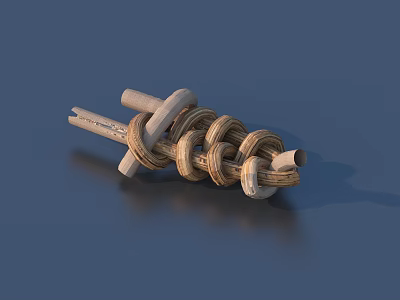 Wooden Rope Knot Design Household Item For Decorative And Functional Use 3d model