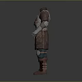 Detailed Medieval Armor Featuring Brown Leather And Silver Metal Shoulder Chest Arm Leg Plates