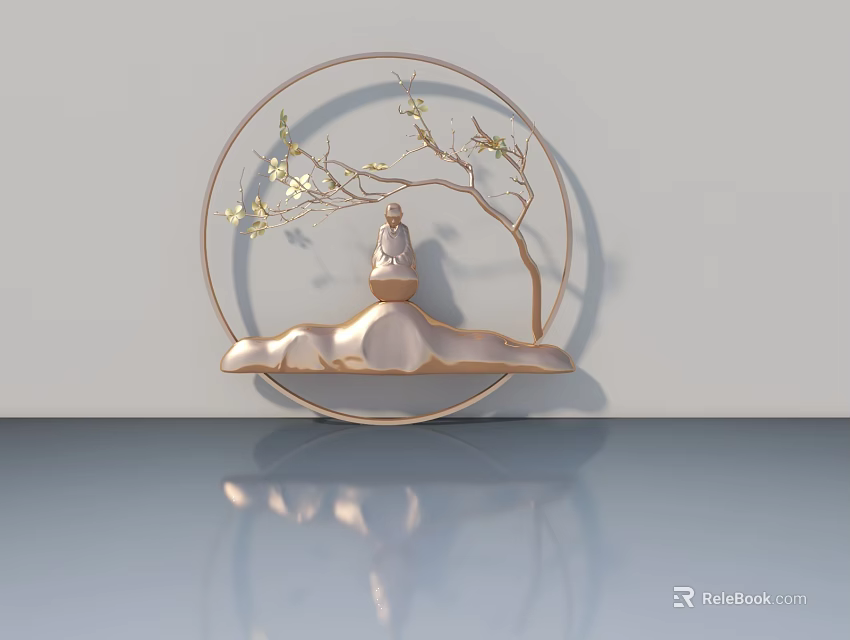 Swing Door Design In Modern Open Kitchen With Stylish Interior Features 3d model