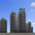Modern High Rise Residential Building Exterior With Glass Facade And Balconies Under Blue Sky