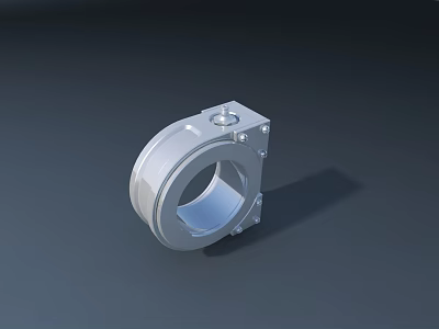 Stainless Steel Industrial Pipe Clamp Hardware Tool With Bolt Fastening Design 3d model