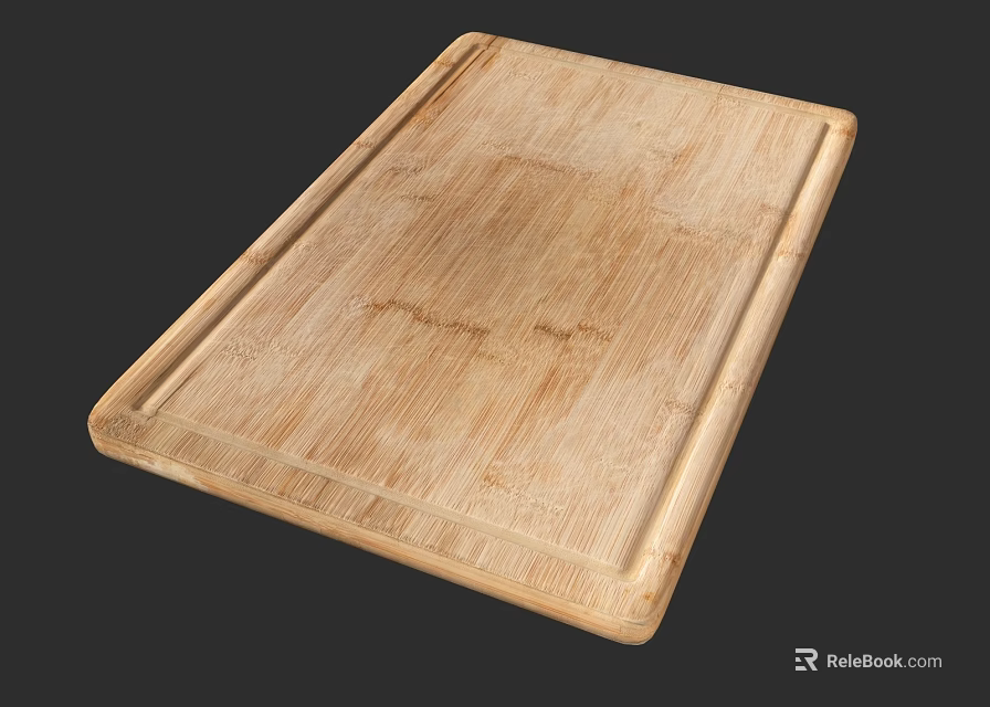 Bamboo Cutting Board Kitchen Tool For Food Preparation And Cooking Needs 3d model 