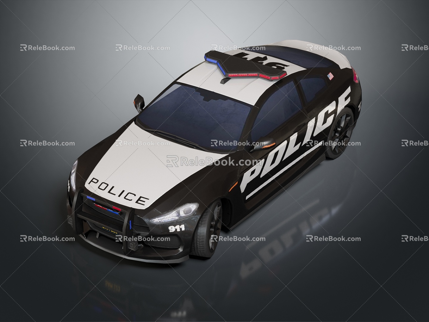 Modern Police Car Police Car Police Car 3d model