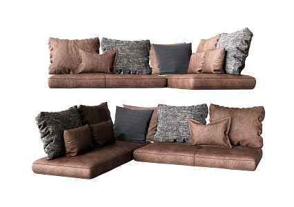 Modern Cushion Multi-person Sofa Casual Sofa Pillow Sofa Stool Sofa Cushion 3d model