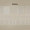 Poliform Modern Railing Systems With Various Grid Panel Design Styles 3d model