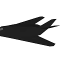 Black Stealth Fighter With Aerodynamic Design 3d model