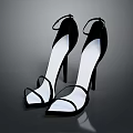 Stylish Black Open Toe High Heels With Strappy Design And Stiletto Heel